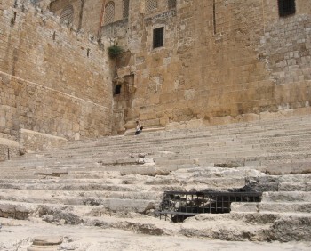 Temple steps where Jesus certainly walked